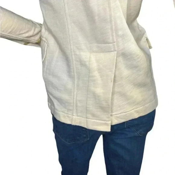 Denim & Supply Ralph Lauren Military Style Jacket cream With Gold Trim Pockets. - Picture 10 of 15